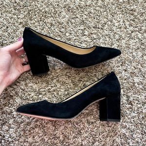 Gianni Bini Kaislie Suede Pointed Toe Block Heel